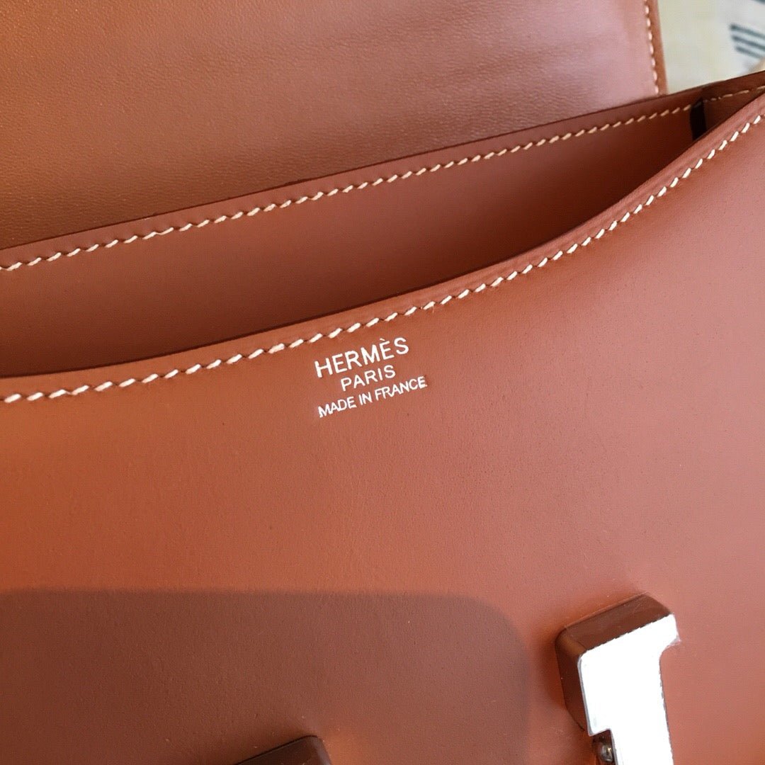 Hermes Constance 24 Swift Brown For Women Silver Toned Hardware, Women’s Handbags, Shoulder Bags 9.5in/24cm - Image 6