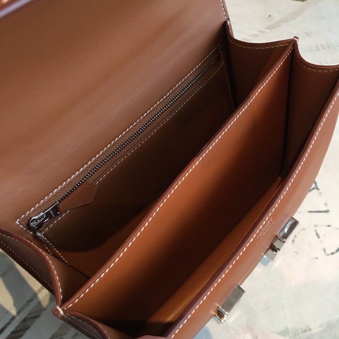 Hermes Constance 24 Swift Brown For Women Silver Toned Hardware, Women’s Handbags, Shoulder Bags 9.5in/24cm - Image 5