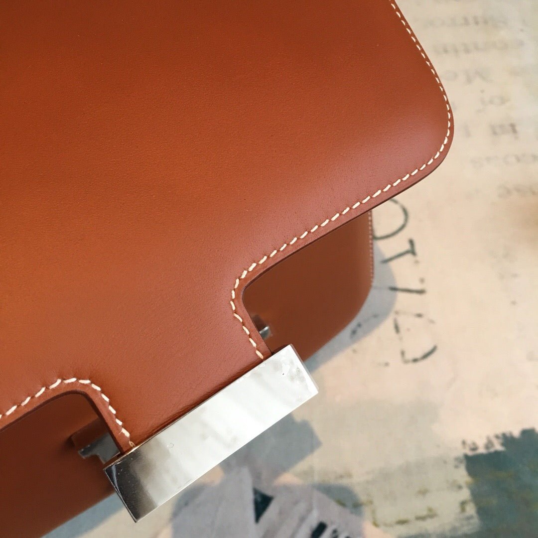 Hermes Constance 24 Swift Brown For Women Silver Toned Hardware, Women’s Handbags, Shoulder Bags 9.5in/24cm - Image 4