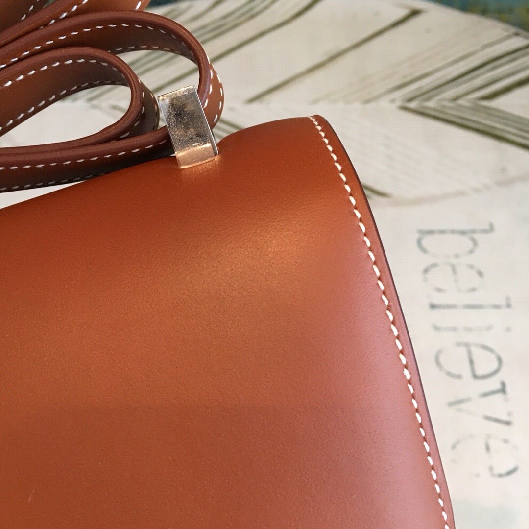 Hermes Constance 24 Swift Brown For Women Silver Toned Hardware, Women’s Handbags, Shoulder Bags 9.5in/24cm - Image 3