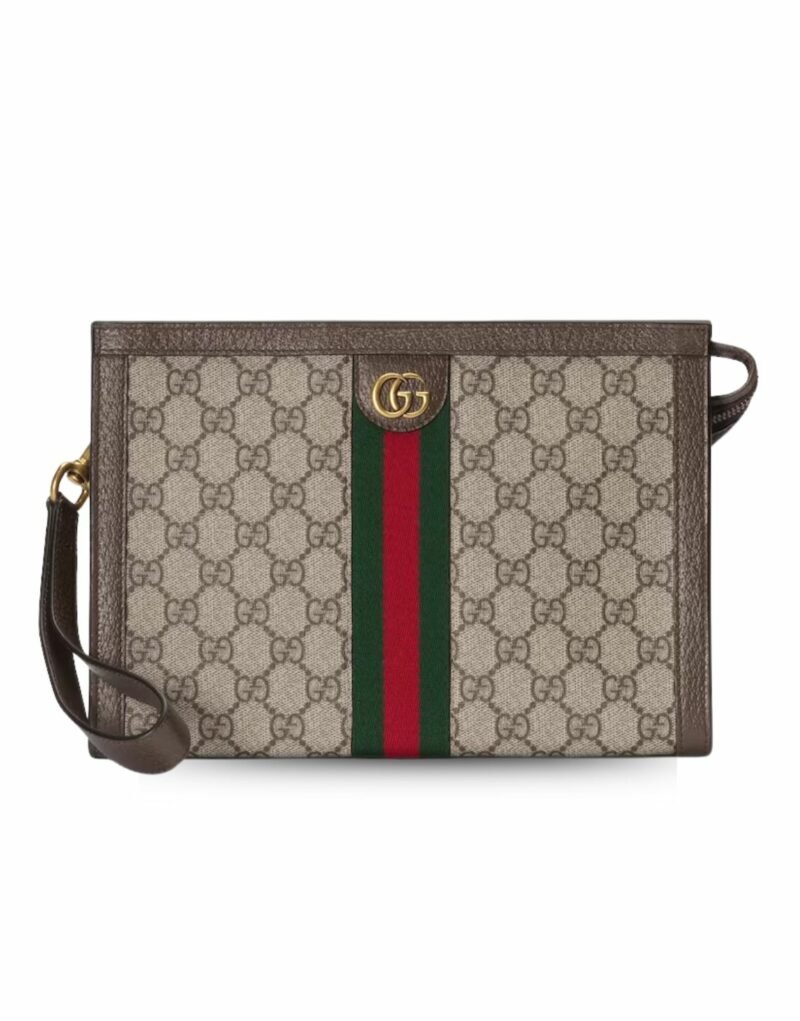 Gucci Ophidia GG Pouch Beige For Women 10.2 in/ 26 cm