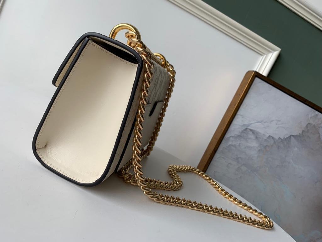 Gucci GG Embossed Padlock Shoulder Bag White Milky For Women 8in/20cm - Image 2