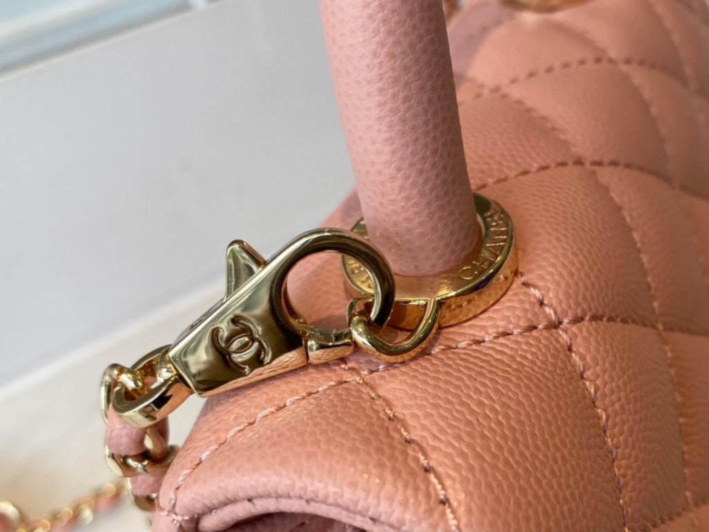 Chanel Flap Bag With Top Handle 19cm Pink - Image 2