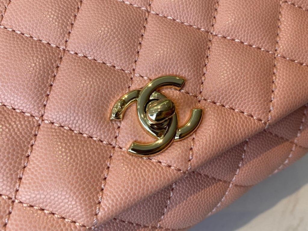 Chanel Flap Bag With Top Handle 19cm Pink - Image 3