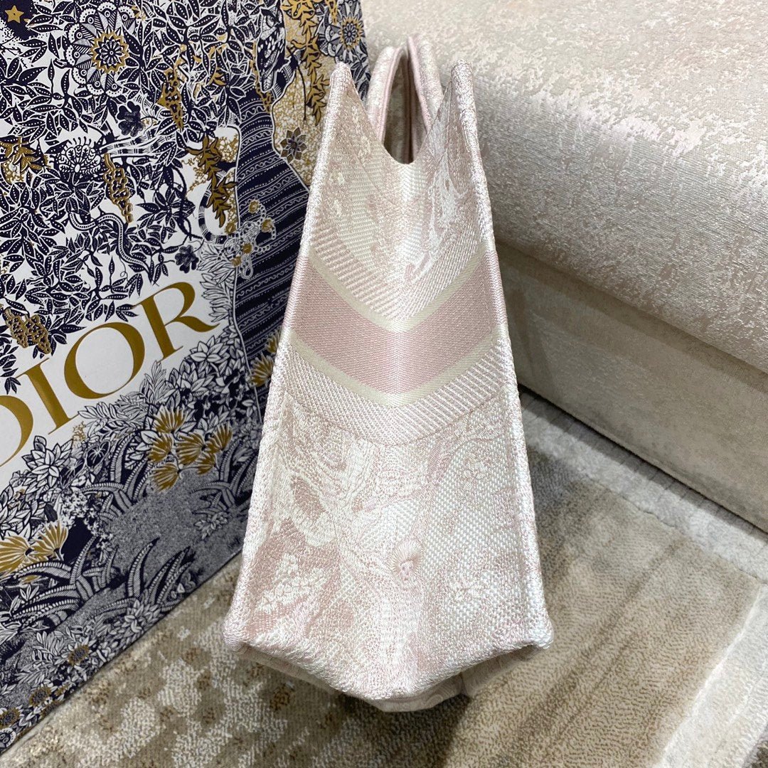 Christina Dior Medium Book Tote Bag 36cm Light Pink - Image 4