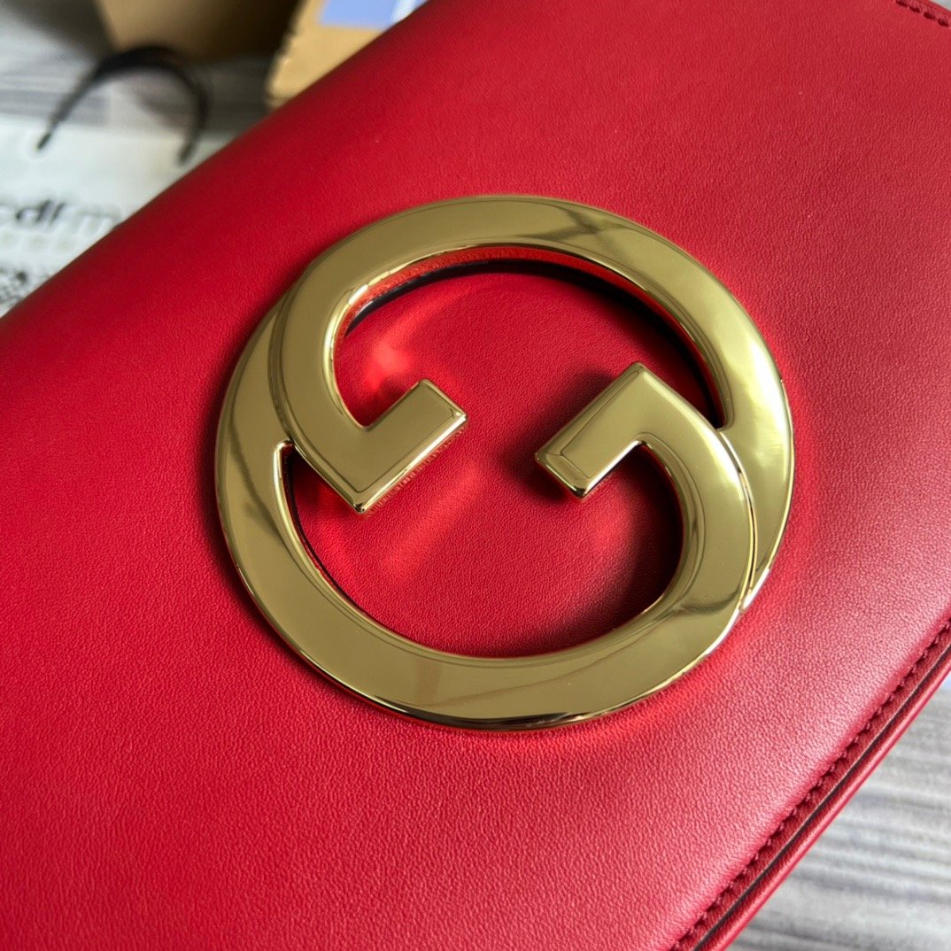 Gucci Blondie Shoulder Bag Red For Women, Women's Bags 11in/28cm - Image 4