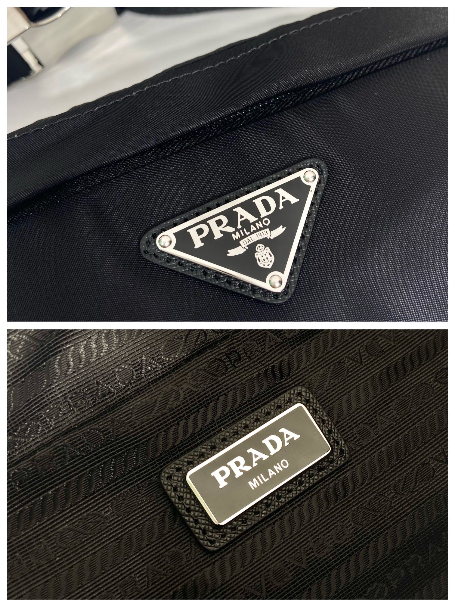 Prada Re-Nylon And Saffiano Belt Bag Black For Women, Women's Bags 10.2in/26cm - Image 2