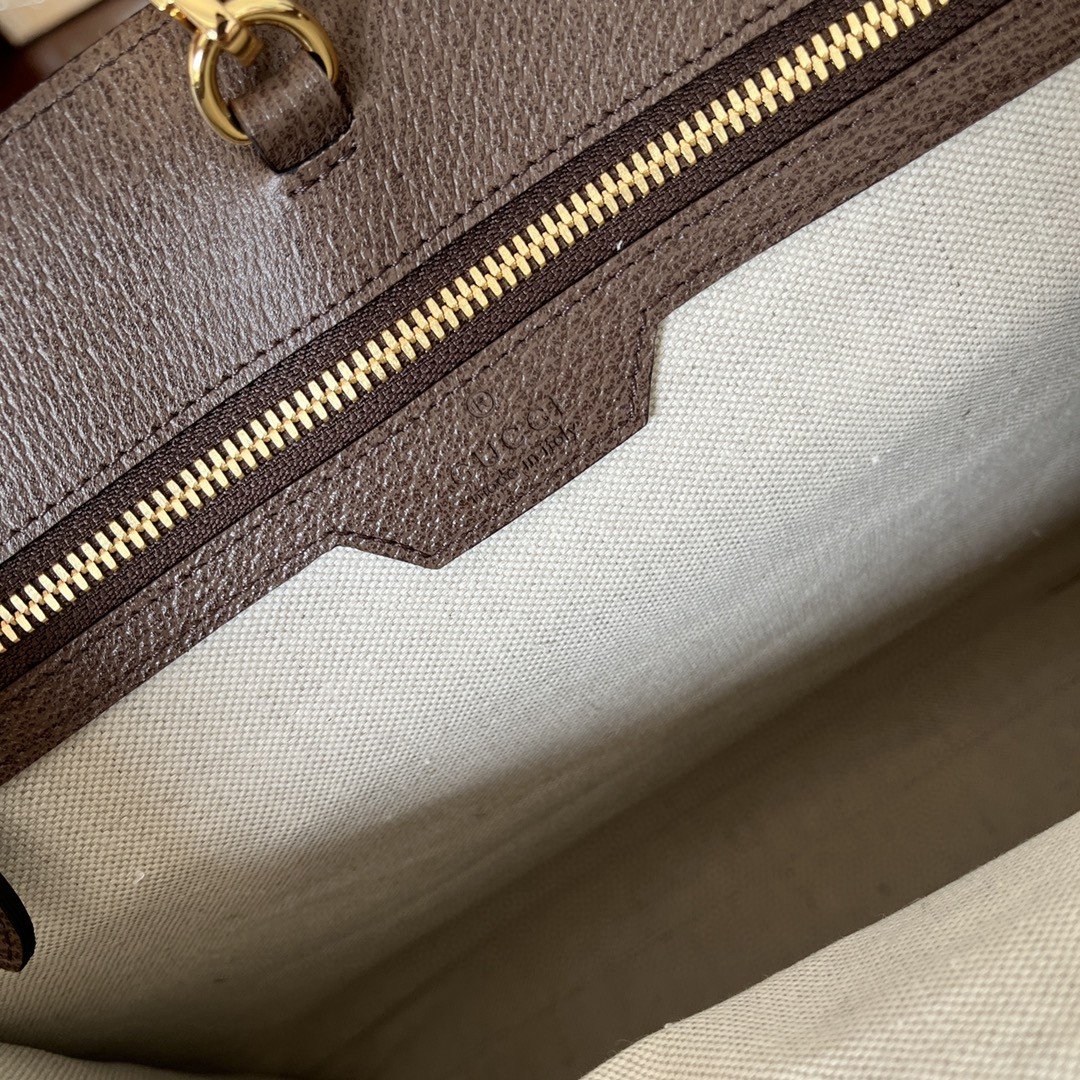 Gucci Tote Bag With Jumbo Camel And Ebony Jumbo GG Canvas For Women 14.6in/37cm - Image 9