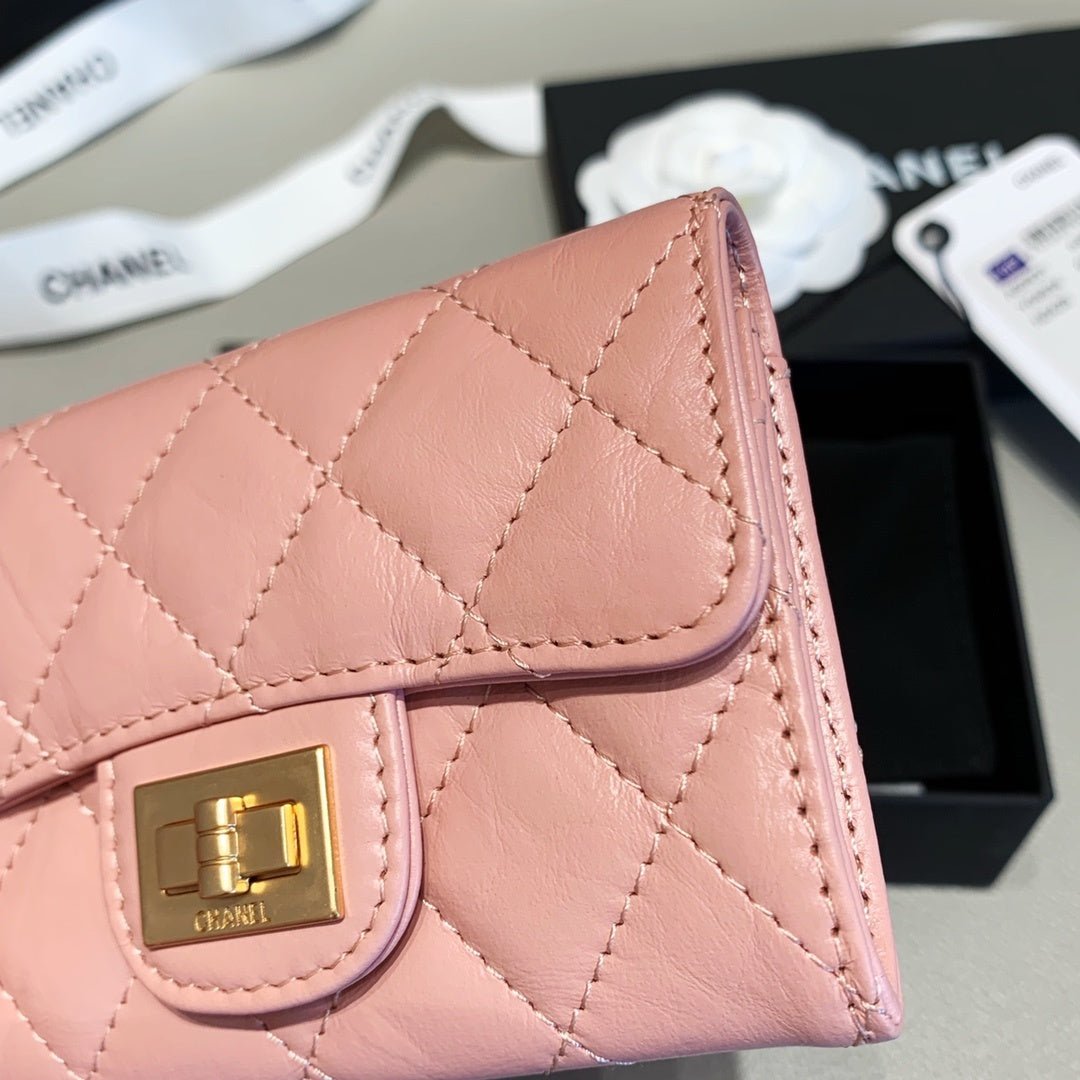 Chanel Diamond Wallet 11cm Pink - Image 3