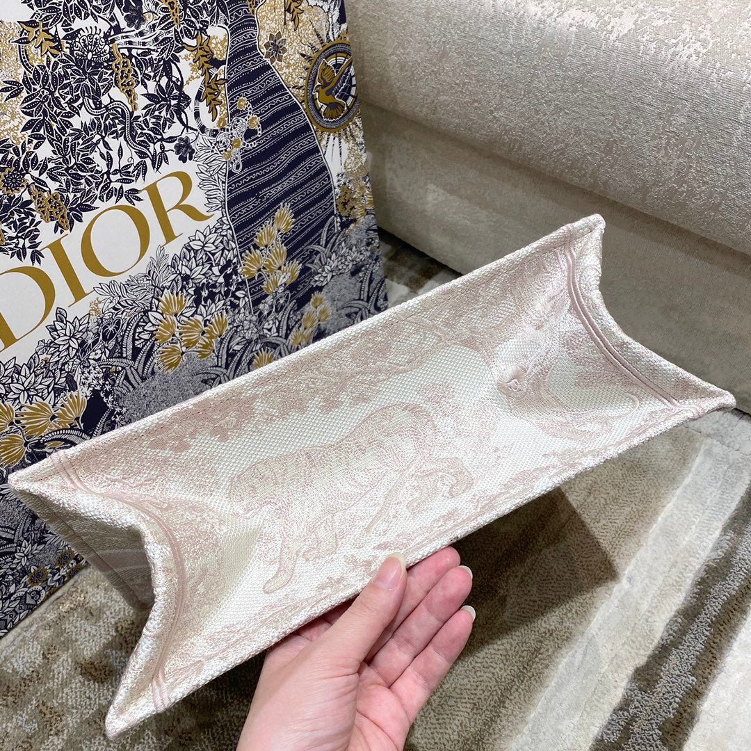 Christina Dior Medium Book Tote Bag 36cm Light Pink - Image 6