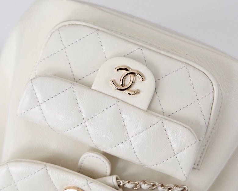 Chanel Backpack 18cm White - Image 3
