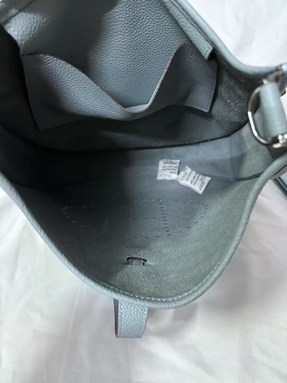 Hermes Evelyne III 29 Bag Light Blue With Silver-Toned Hardware For Women, Women’s Shoulder And Crossbody Bags 11.4in/29cm H056277CK18 - Image 6