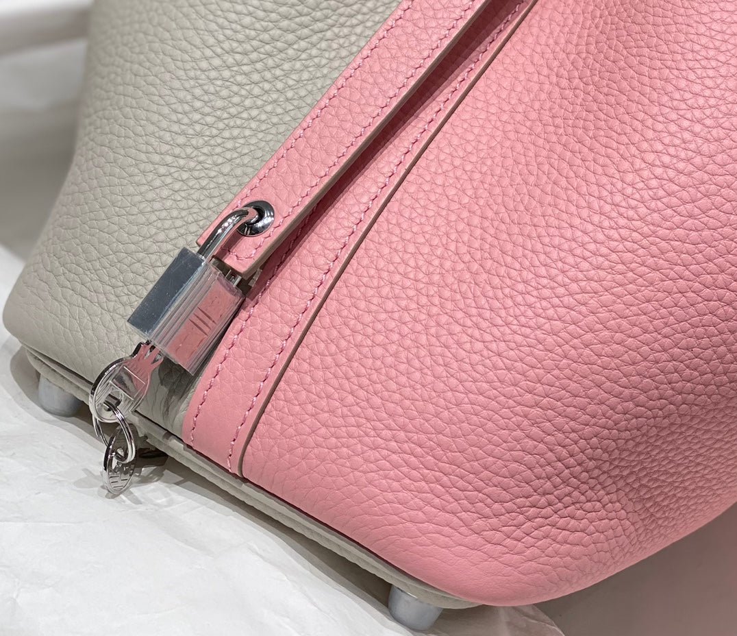 Hermes Picotin Lock 18 Bag Grey/Pink For Women 7.1in/18cm - Image 7