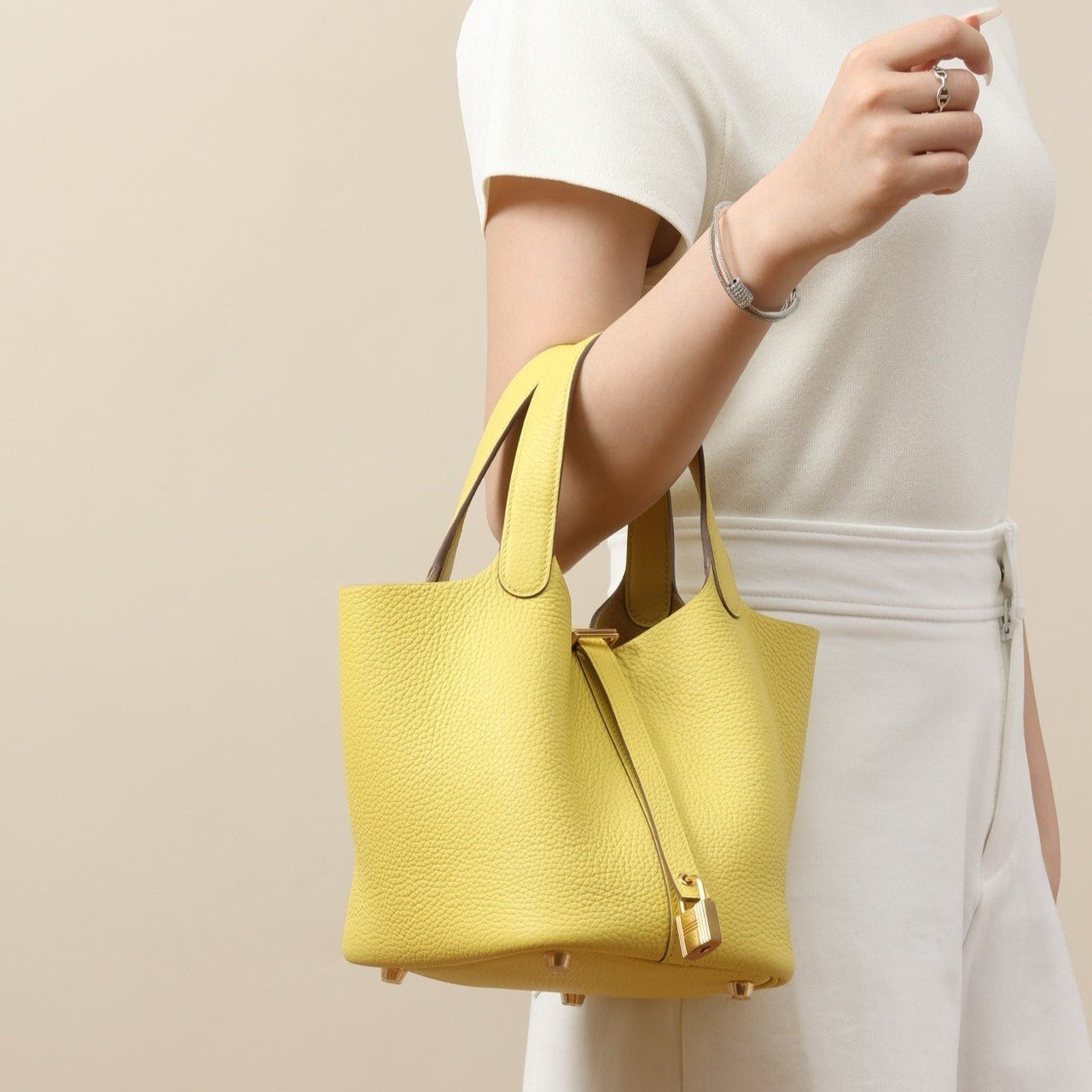 Hermes Picotin Lock 18 Bag Limoncello For Women 7.1in/18cm - Image 9