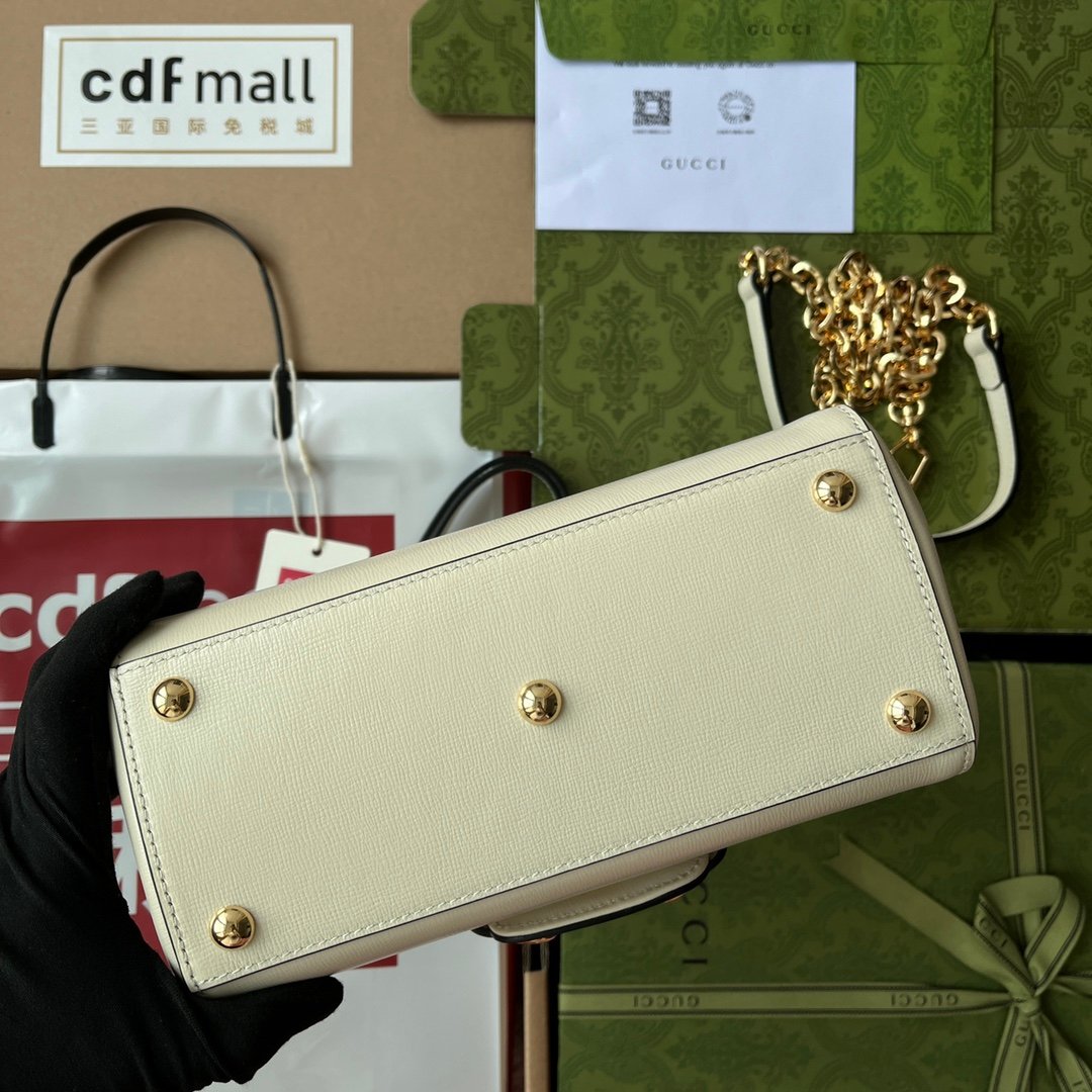 Gucci Ophidia Gucci Horsebit 1955 Mini Bag White For Women, Women's Bags 8.6in/22cm GG - Image 7