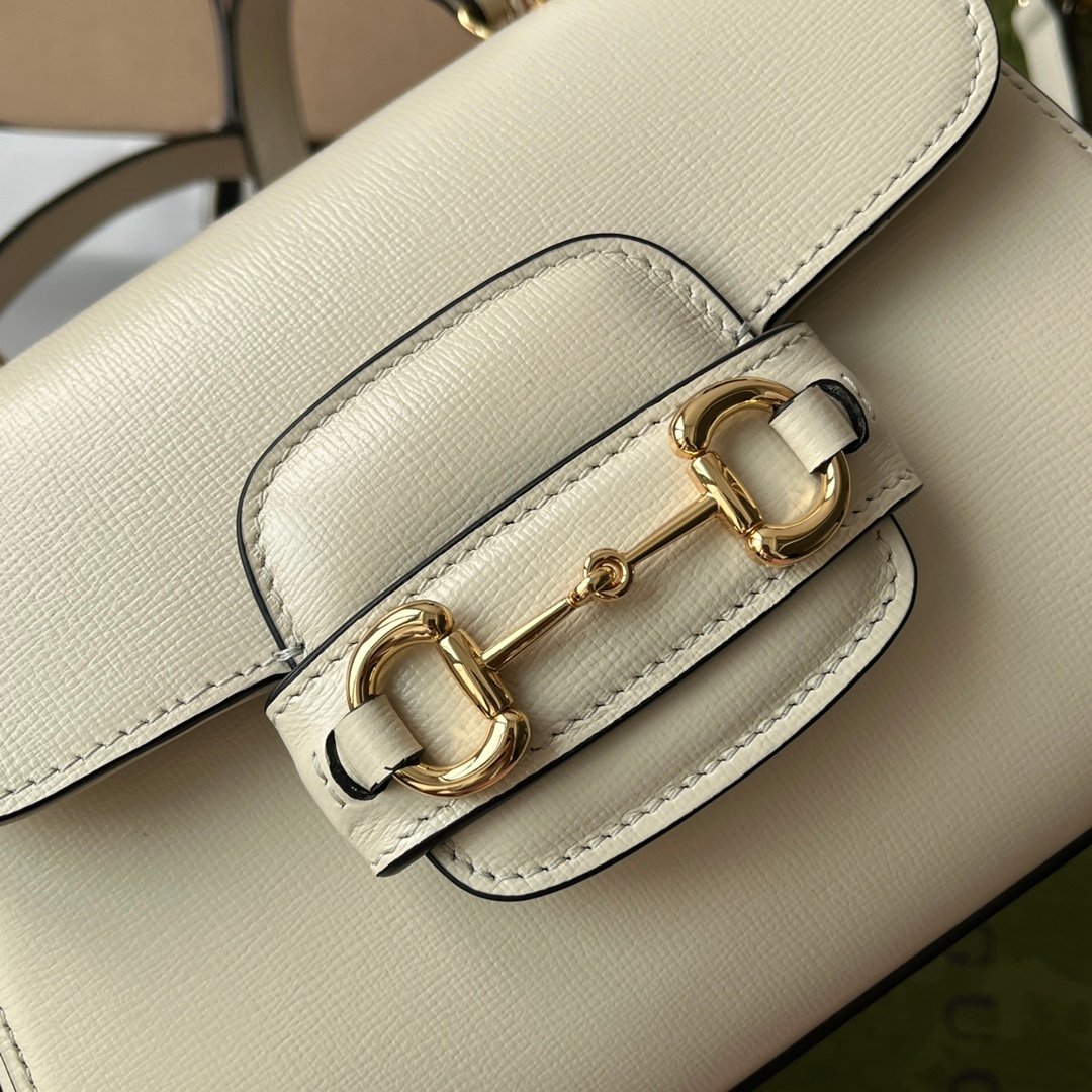 Gucci Ophidia Gucci Horsebit 1955 Mini Bag White For Women, Women's Bags 8.6in/22cm GG - Image 4