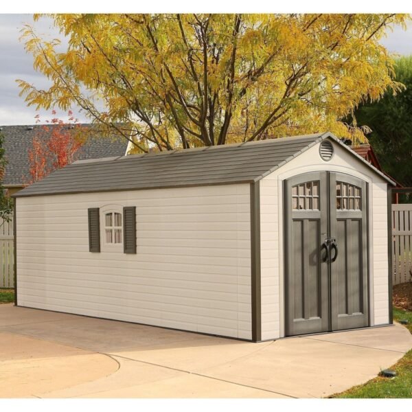 D Plastic Storage Shed 8 ft. W x 20 ft - Image 2