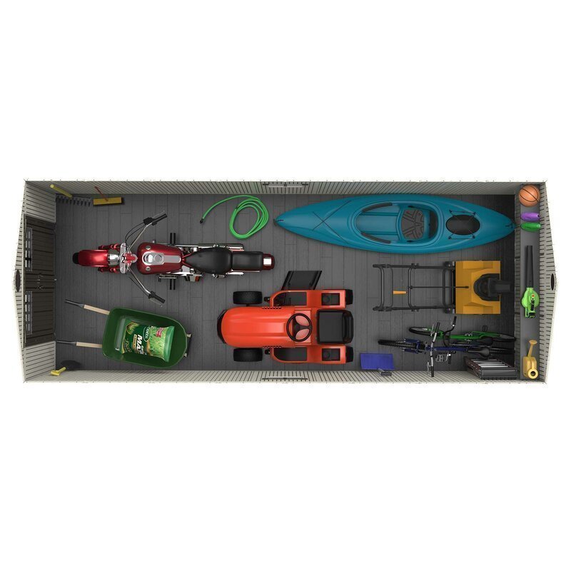 D Plastic Storage Shed 8 ft. W x 20 ft - Image 7