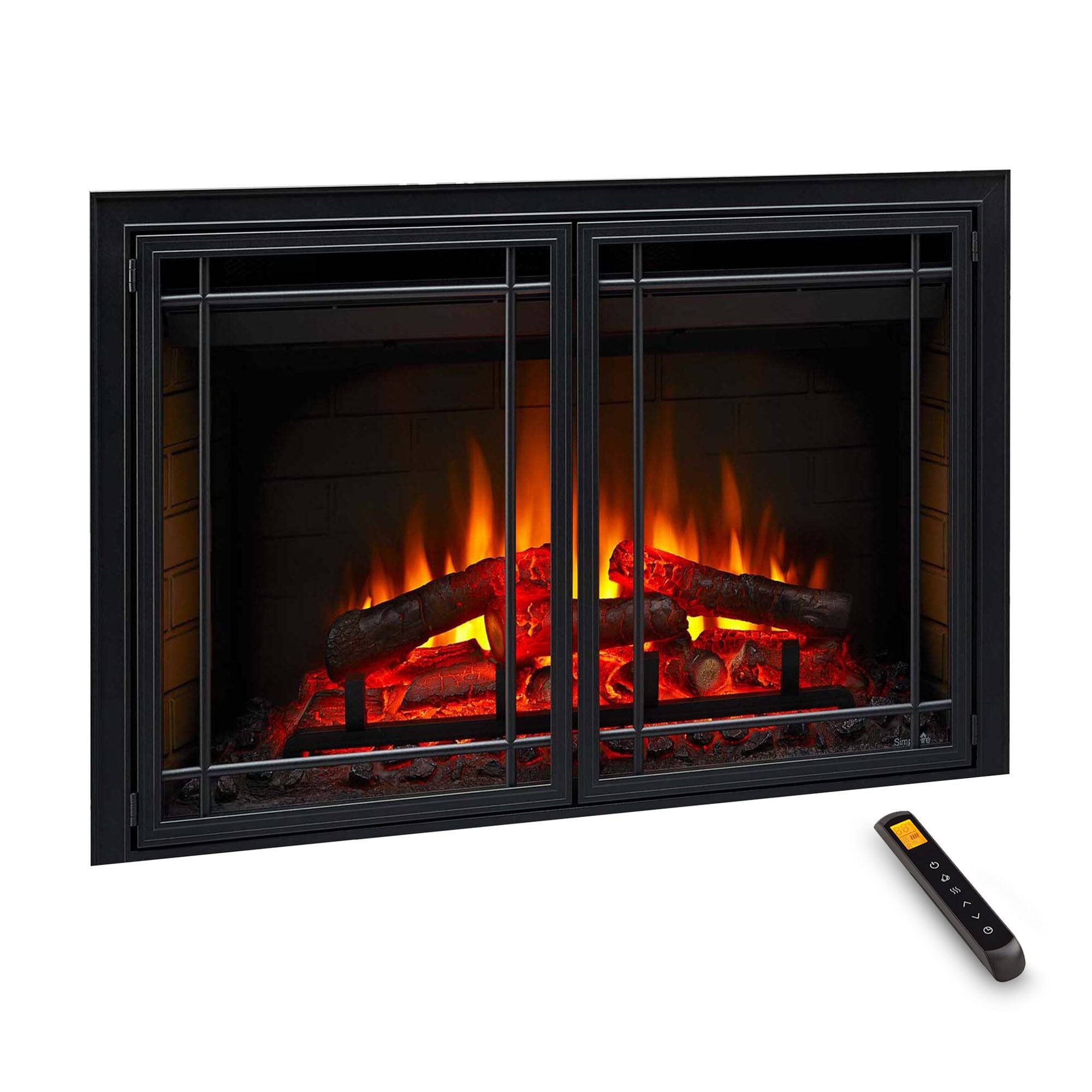 SimpliFire 30-In Electric Fireplace Insert with LED Flame and Multi-Color Ember Bed - Image 9