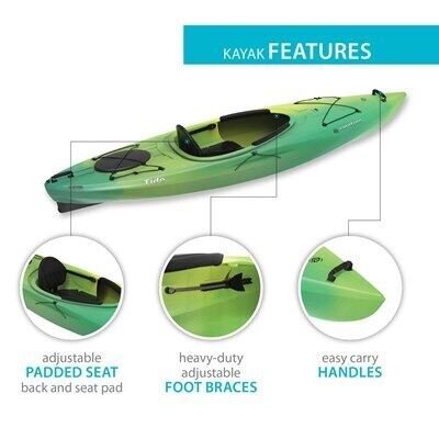 Emotion Tide 103 Sit-Inside Kayak (Paddle Included) - Image 4