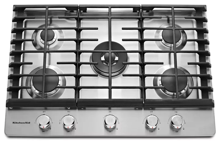 KitchenAid 30″ 5-Burner Gas Cooktop KCGS550ESS - Image 3
