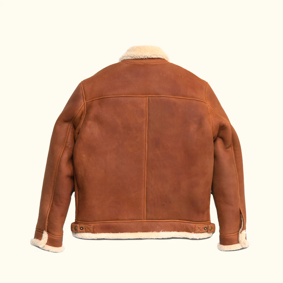 Wool Shearling Leather Jacket by Style Gears - Image 4