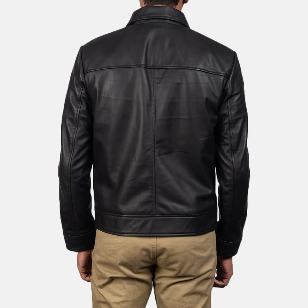 Inferno Black Leather Jacket - Image 2