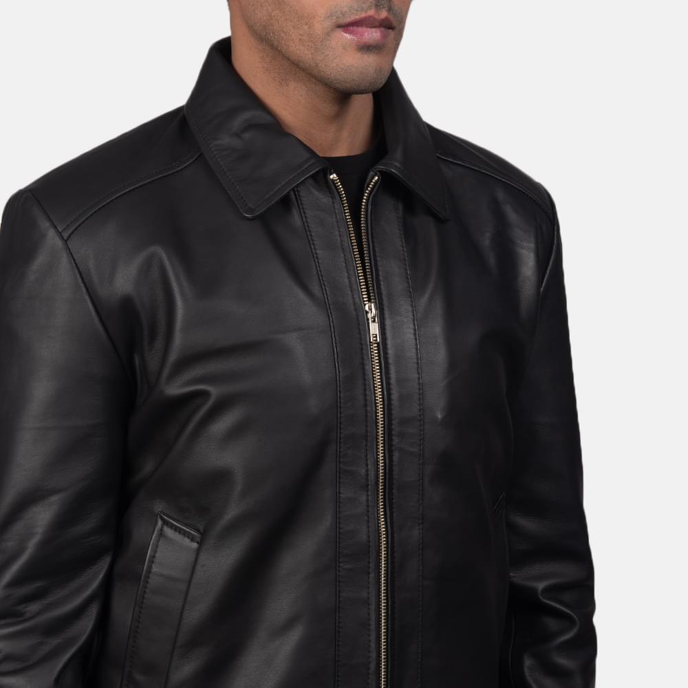 Inferno Black Leather Jacket - Image 3
